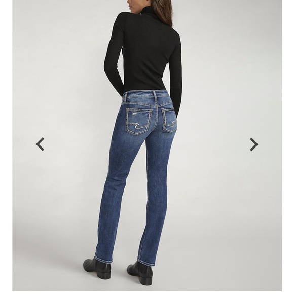 Silver Jeans - Britt curvy fit low rise Straight Leg Denim
